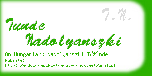 tunde nadolyanszki business card